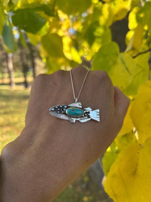 Small Fox Turquoise Necklace