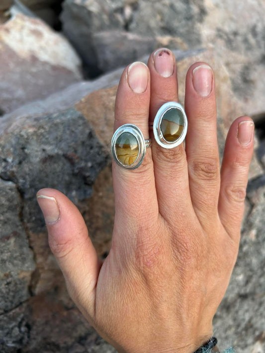 Picture Jasper Ring Size 6