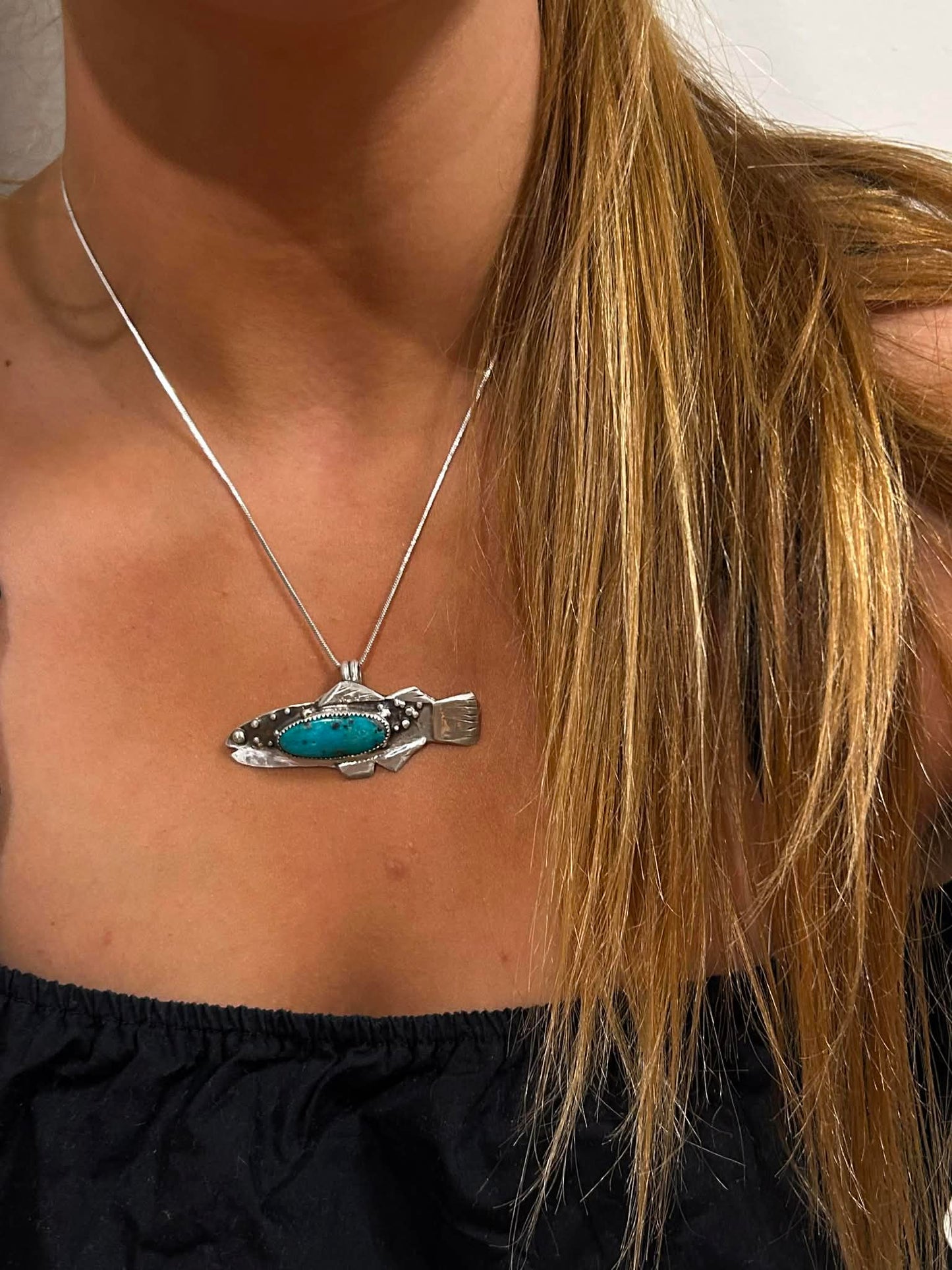 Emerald Valley Fish Necklace