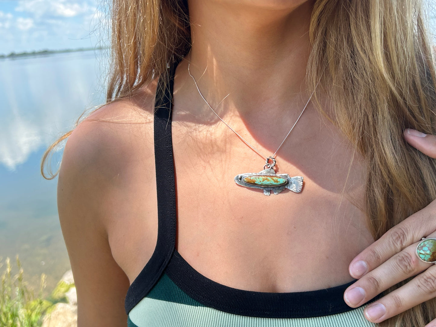 Turquoise Fish Pendant