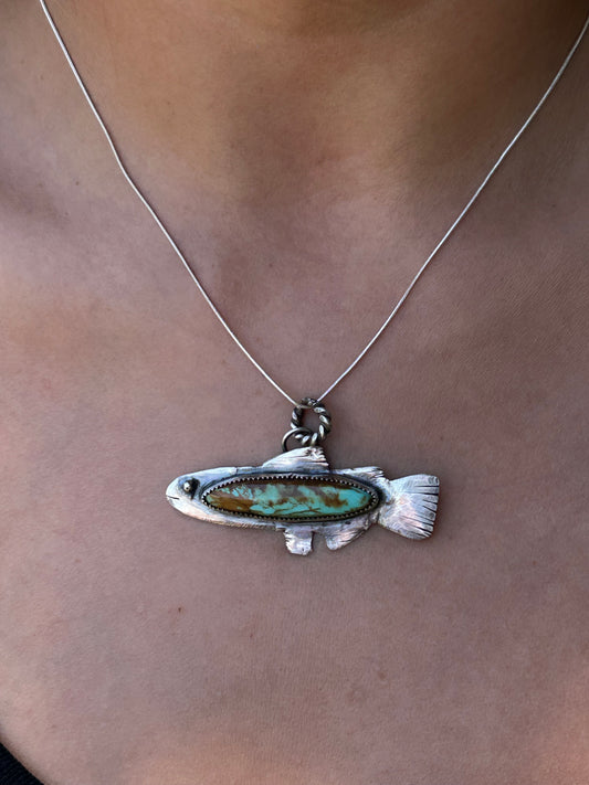 Turquoise Fish Pendant