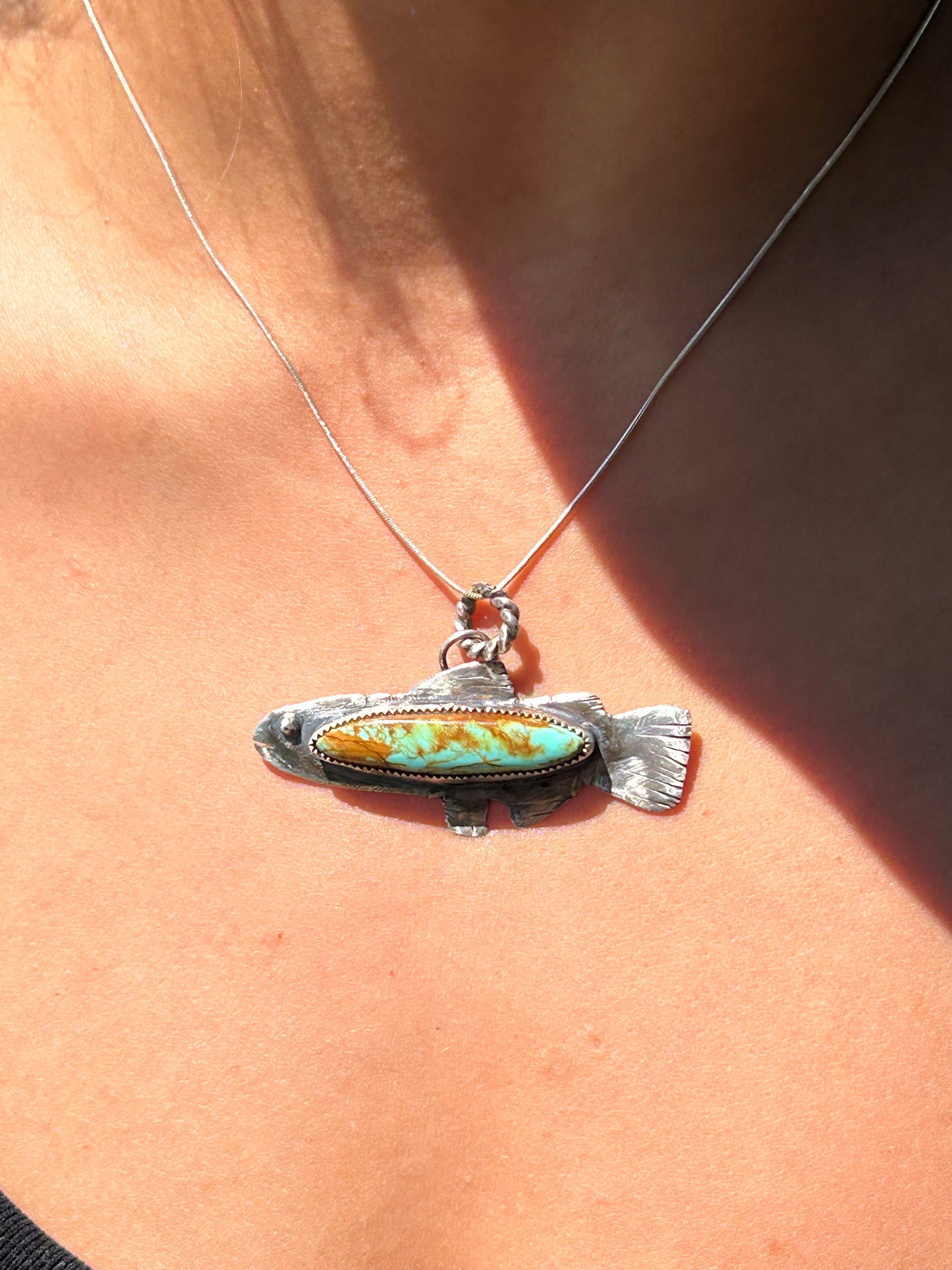 Turquoise Fish Pendant