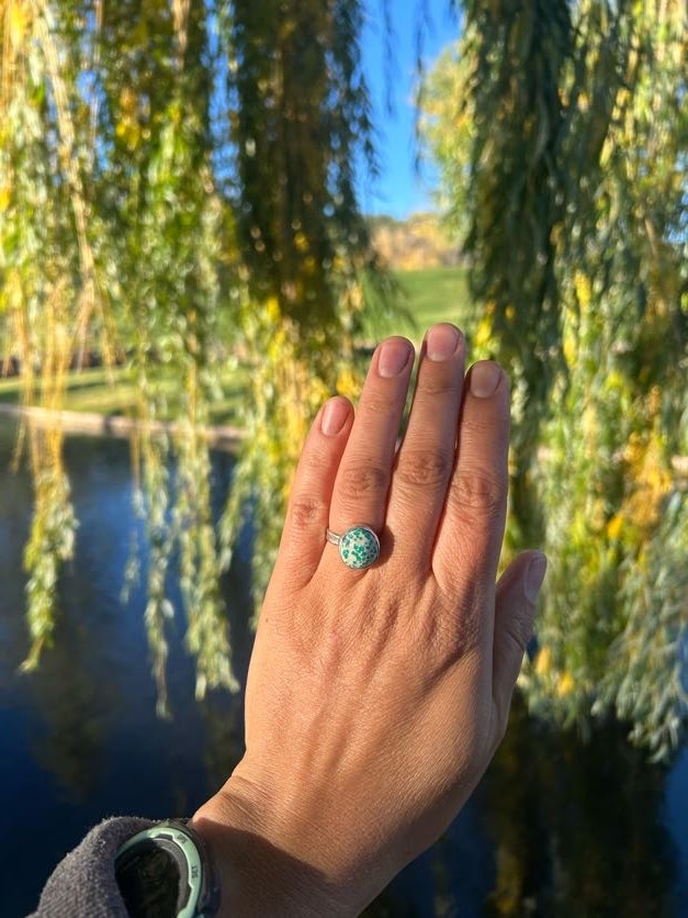Turquoise Mountain Ring Size 7.5