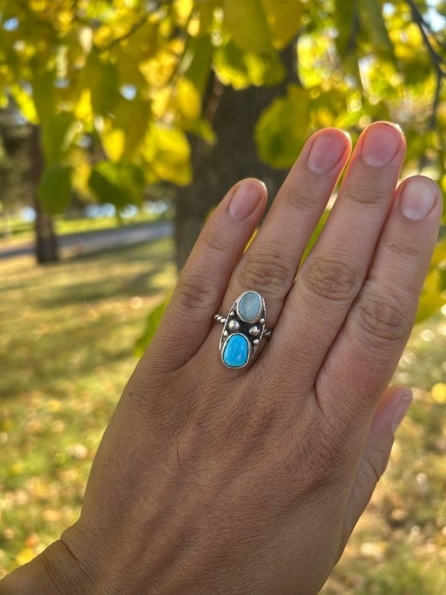 Sleeping Beauty & Opal Ring Size 7