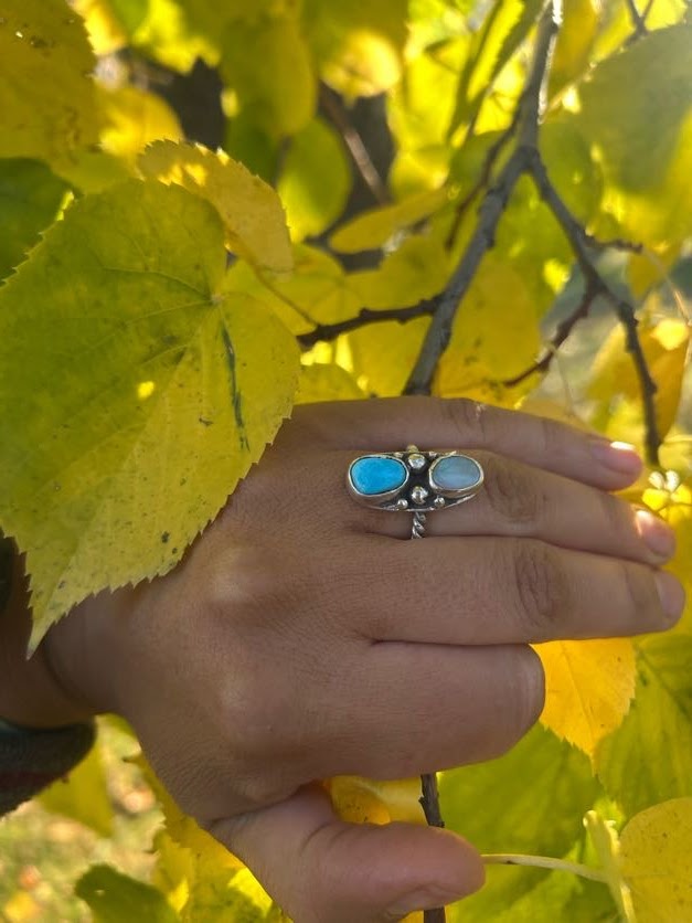 Sleeping Beauty & Opal Ring Size 7