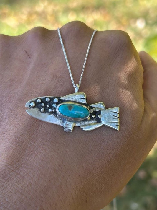 Small Fox Turquoise Necklace