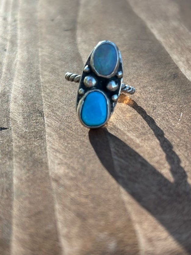 Sleeping Beauty & Opal Ring Size 7