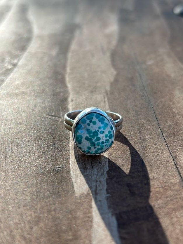 Turquoise Mountain Ring Size 7.5