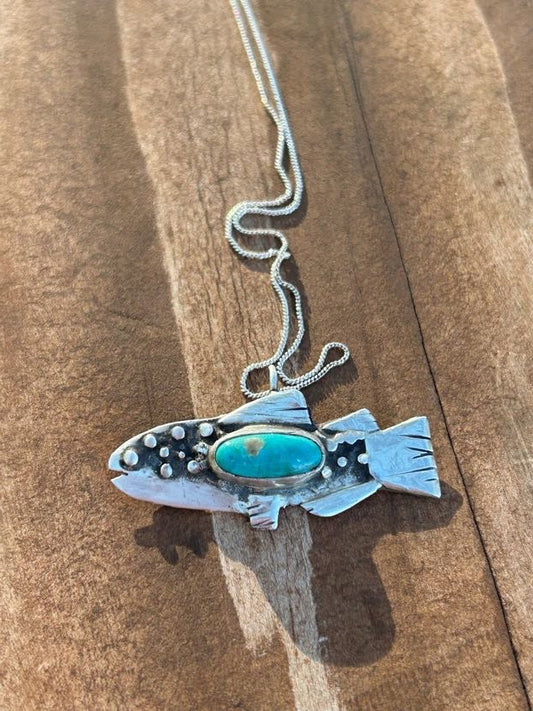 Small Fox Turquoise Necklace