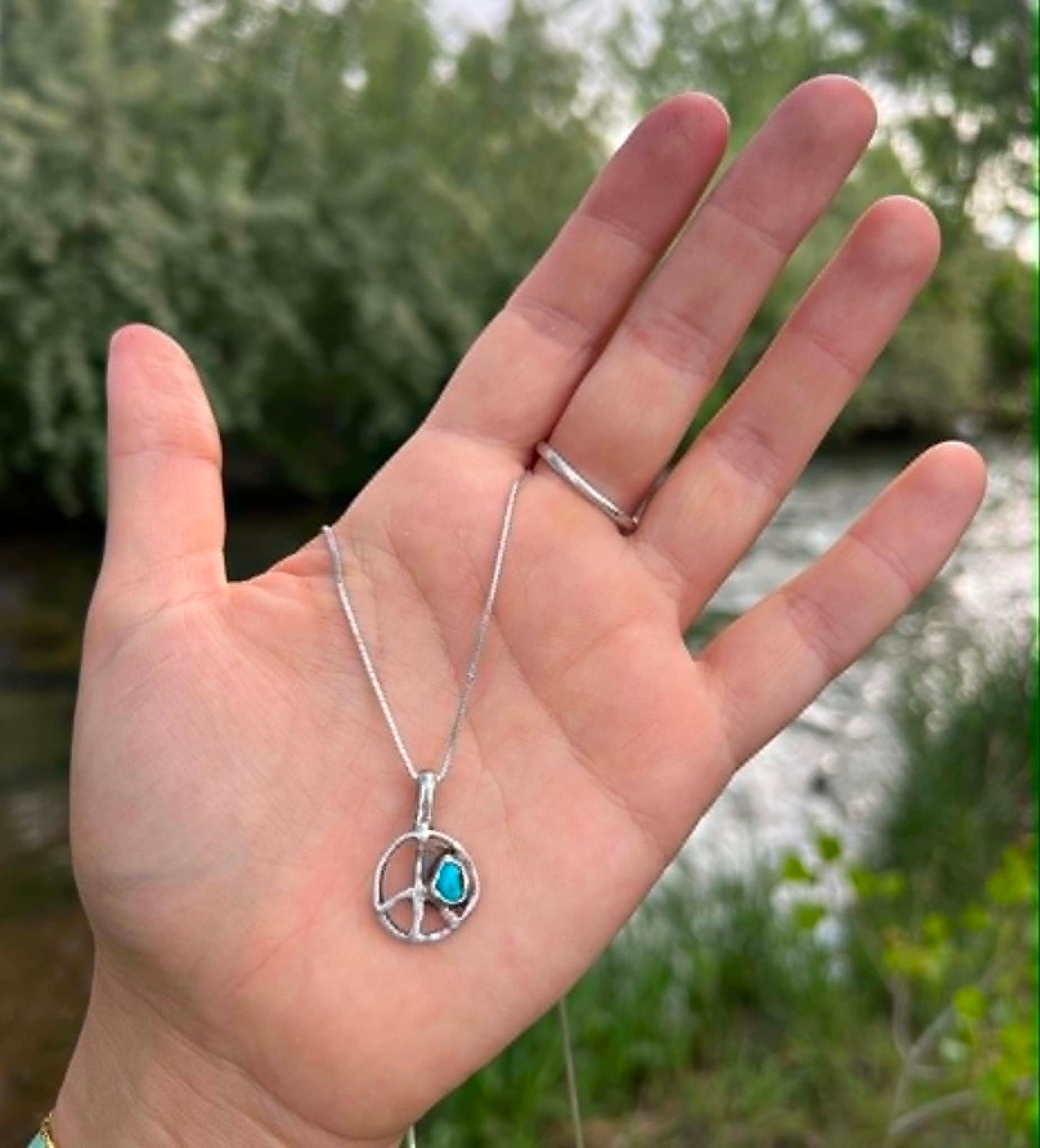 Funky Peace Sign Necklace