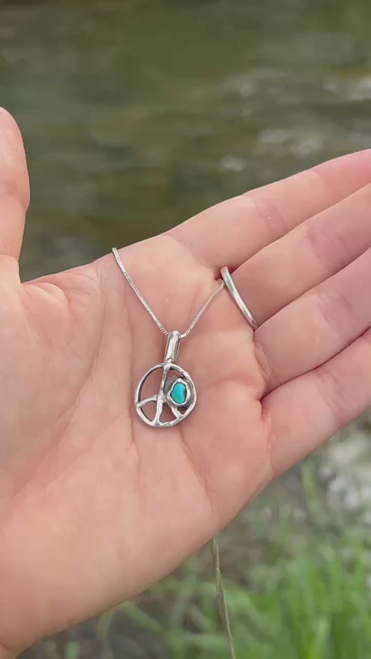 Funky Peace Sign Necklace
