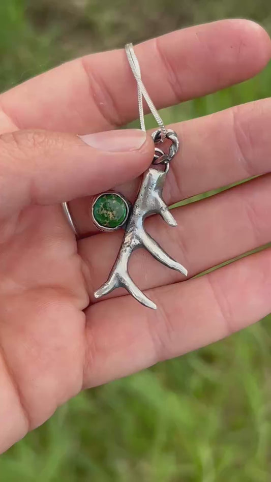 Sonoran Mountain Sterling Silver Antler Necklace
